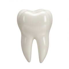 Molar isolated on white background for dental hygiene and educational use