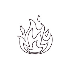 fire lit flame bonfire vector symbol sign icon warning emoji illustration