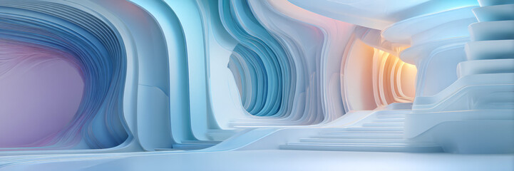 abstract modern background with fluid architectural lines