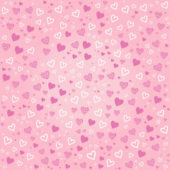 Pink Hearts Pattern Background Lovely Valentine Romantic Design for Wedding Invitation Card