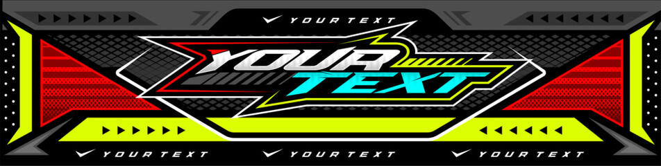 Sport Racing Banner Vector