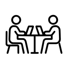 Icon man working in coworking on white background vector
Vector icon remote work freelance