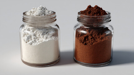 baking powder and cocoa powder