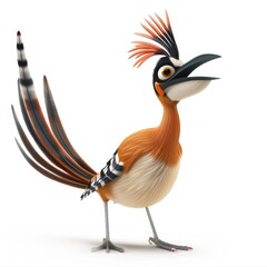 Obraz premium Animated depiction of a feathered creature, showcasing expressive features.