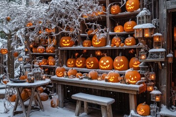 Winter Halloween Decor