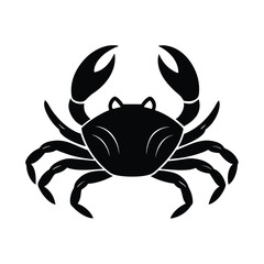 Black silhouette crab seafood ocean animal