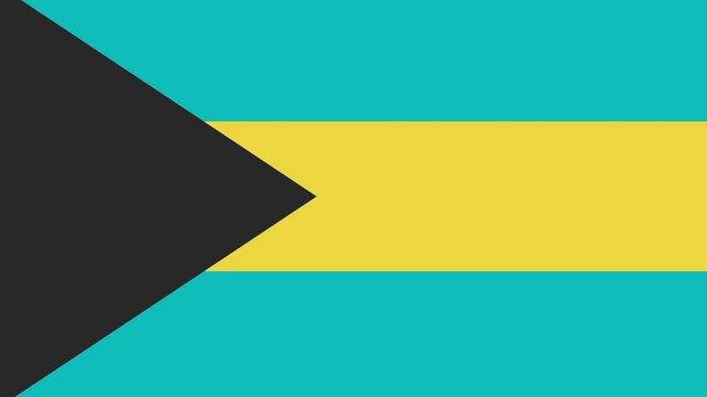 bahamas flag with animated light sweep