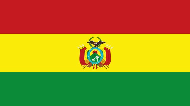 bolivia flag with animated light sweep
