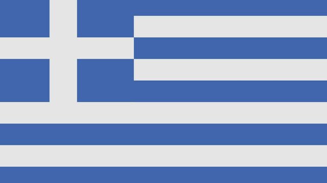 greece flag with animated light sweep