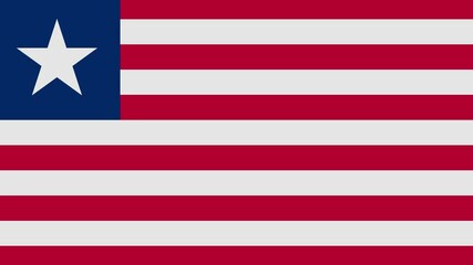 liberia flag with animated light sweep