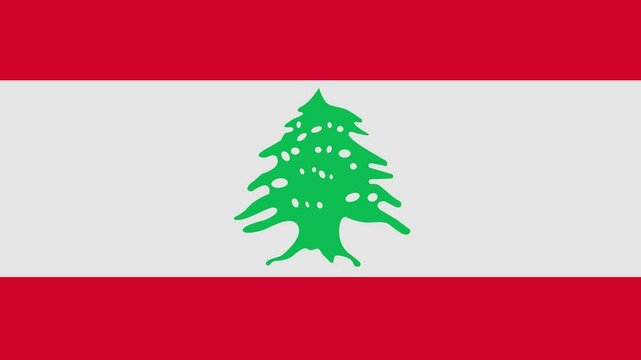lebanon flag with animated light sweep