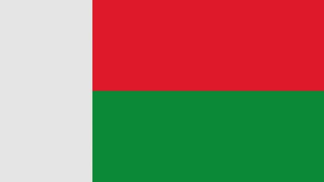 madagascar flag with animated light sweep