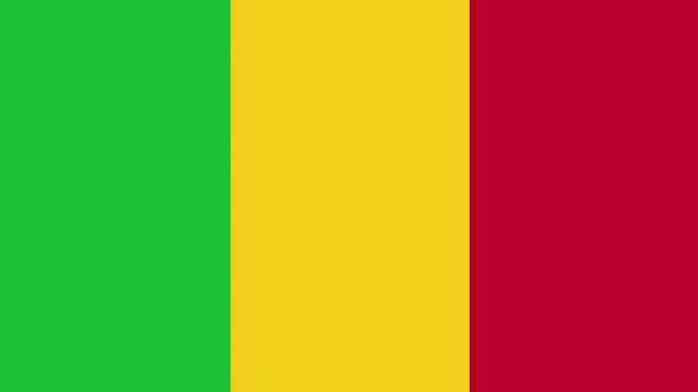 mali flag with animated light sweep