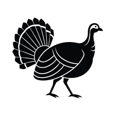 Thanksgiving turkey silhouette farm bird design