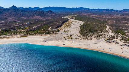 aerial landscape view of Los Frailes Beach a hidden gem and tranquil paradise along the stunning...