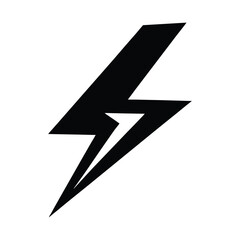 Bold black lightning bolt icon graphic design