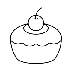 Ready Desserts Outline Vector Illustration