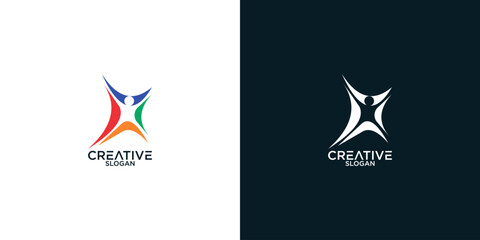 People Family logo design vector