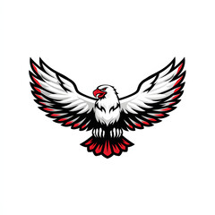 Obraz premium Majestic Bird Illustration, Featuring Eagle Graphic for Logo, Café, or Branding