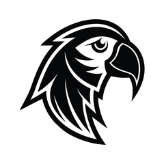 Fototapeta premium Majestic black and white eagle head logo design