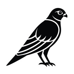 Black silhouette bird of prey falcon design