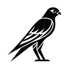 Fototapeta premium Majestic black hawk bird tribal style design