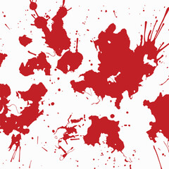 Red Ink Splatter Abstract Background | Grunge Blood-Stain Style Art for Halloween, Horror, and Edgy Design Projects | High-Contrast Drip Texture for Posters, Prints, and Digital Graphics