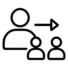 Icon delegation of work on white background vector
Vector icon remote work freelance