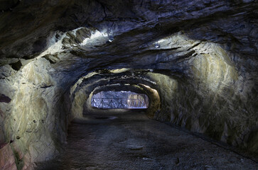 Tunnel in the marble
