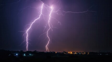 lightning in the city