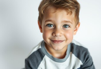 Portrait of a young boy with a rare condition