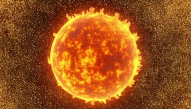 3d Pvrotechnics Fire Sphere MOtion Background