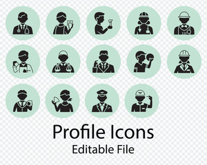 Professional profiles icons