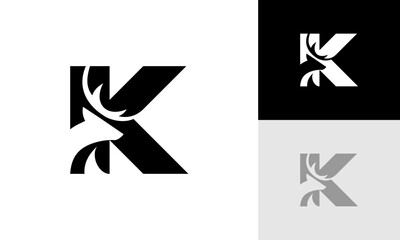 letter K deer logo