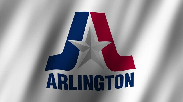 Arlington flag waving proudly in the breeze during a sunny afternoon