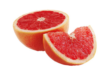 Juicy Red Grapefruit Slices Fresh Citrus Fruit Photo