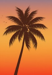 Sunset Silhouette AI Generated