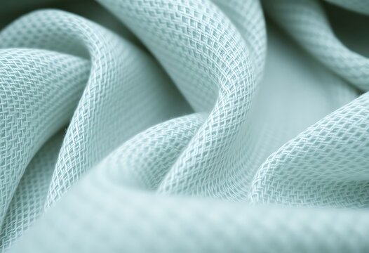 close up view of a white fabric