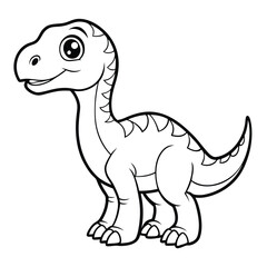Adorable Baby Dino Coloring Page: Free Printable Coloring Page