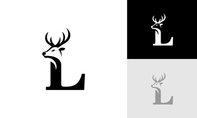 letter L deer logo
