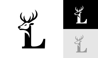 letter L deer logo