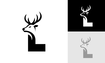 letter L deer logo