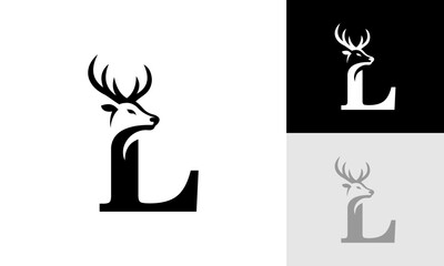 letter L deer logo