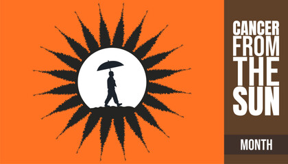 Shield Your Skin, Cancer from the Sun Awareness Month design templet, banner poster
