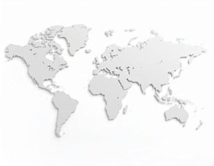 World map over white background