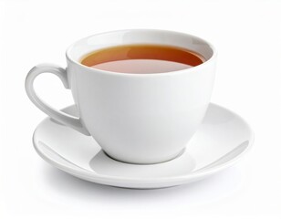 Obraz premium Cup of tea over white background
