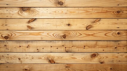 Naklejka premium Close up of a wooden wall with horizontal planks and visible wood grain and knots texture pattern created with generated ai