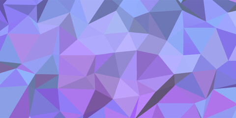 Abstract background of crystals in purple colors with highlights on the facets and refracting of light