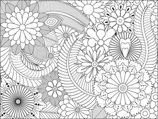 PrintFlowers Coloring Pages For Adules