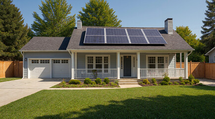 Obraz premium solar panels on house